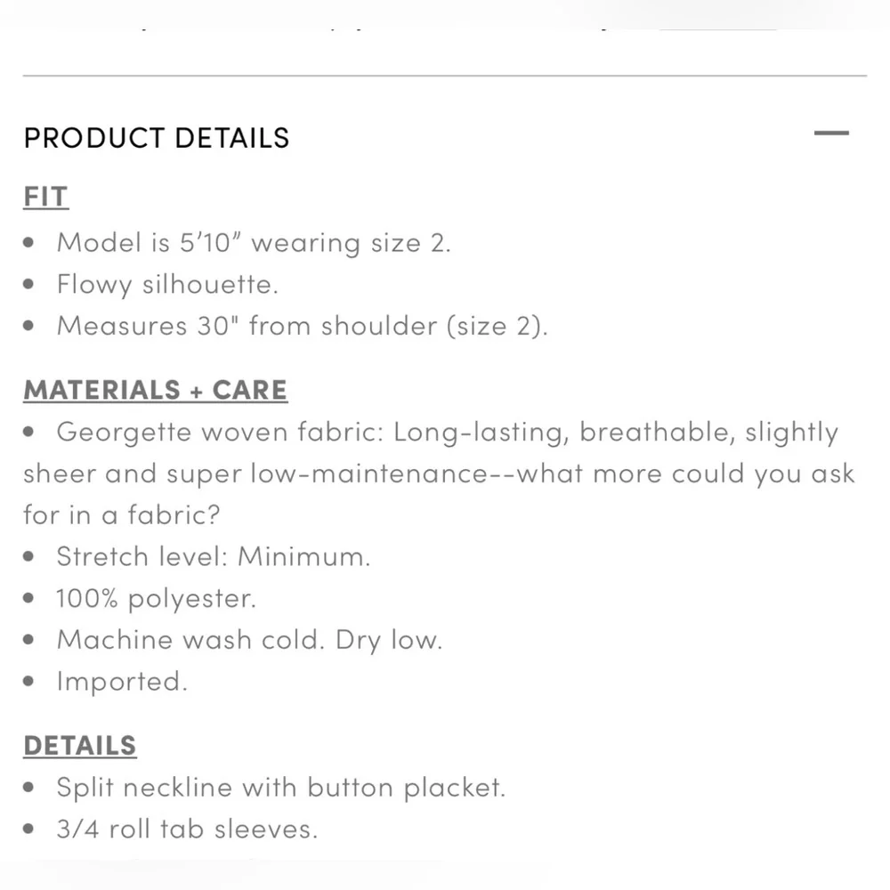 Torrid: Harper Georgette Pullover 3/4 Sleeve - Picture 5 of 14